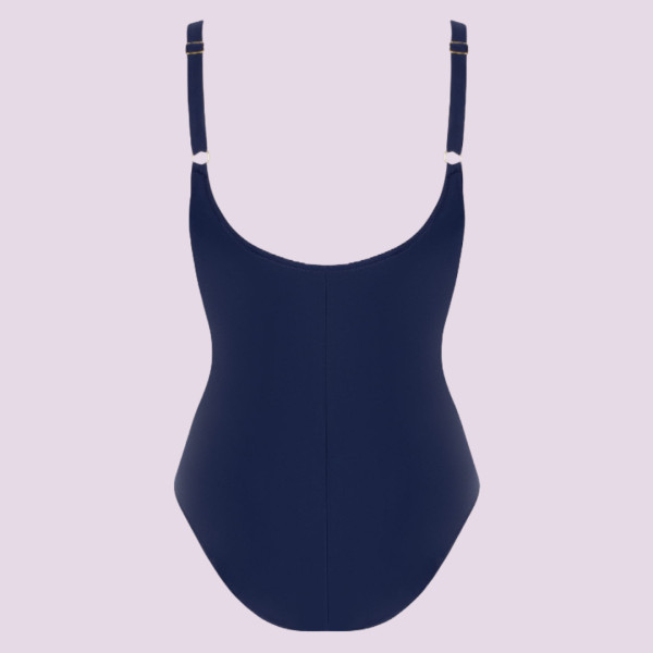 Self Luxury Swimwear Γυναικείο Ολόσωμο μαγιό με επένδυση για μεγάλος στήθος Plus sizes Μπλέ Floral Saint Tropez S8030V3TR1