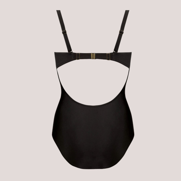 Self Γυναικείο Ολόσωμο μαγιό Μαύρο με διαφάνειες και ενίσχυση για μεγάλο στήθος Luxury Swimwear Black S964V.19 Fashion 5