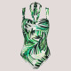 Triumph Γυναικείο Ολόσωμο SHAPPING EFFECT μαγίο strapless Tropical πράσινες αποχρώσεις μεγάλα μεγέθη 10226609.0031/31