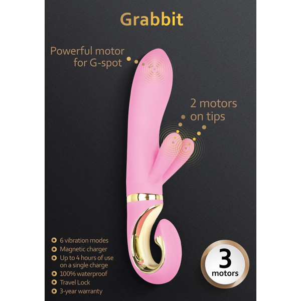 GVibe Δονητής Διπλός με Λαβή G-Rabbit Premium Toy