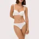Ysabel Mora γυναικείο Σλιπ Tanga thong με δαντέλα λευκό 10832 PERLA 