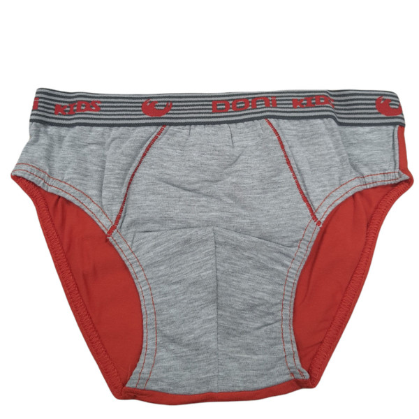 Doni Kids Βαμβακερό Εσώρουχο για Αγόρι Σλιπ Γκρι-Πορτοκαλί 767172W