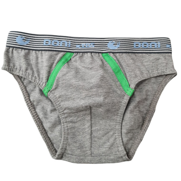Doni Kids Βαμβακερό Εσώρουχο για Αγόρι Σλιπ Γκρι-Πράσινο 7671W
