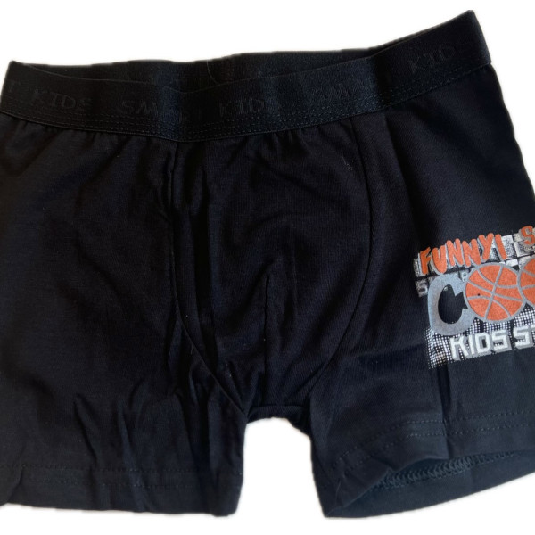 Berrak Hipster Παιδικό Βαμβακερό & Modal Μποξεράκι για αγόρια Μαύρο χρώμα με  σχέδιo Μπάσκετ 1575 