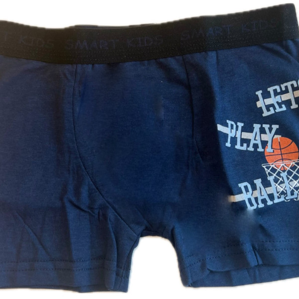 Berrak Hipster Παιδικό Βαμβακερό & Modal Μποξεράκι για αγόρια Μπλέ χρώμα με σχέδιo Basket 1575 
