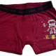Berrak Hipster Παιδικό Βαμβακερό & Modal Μποξεράκι για αγόρια Μπορντώ χρώμα με  σχέδιo Robot 1575 