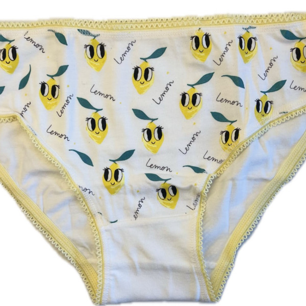 Berrak Kids Βαμβακερά Εσώρουχα για Κορίτσια - Σετ 3 Τεμαχίων 6865 Lemons Cutie