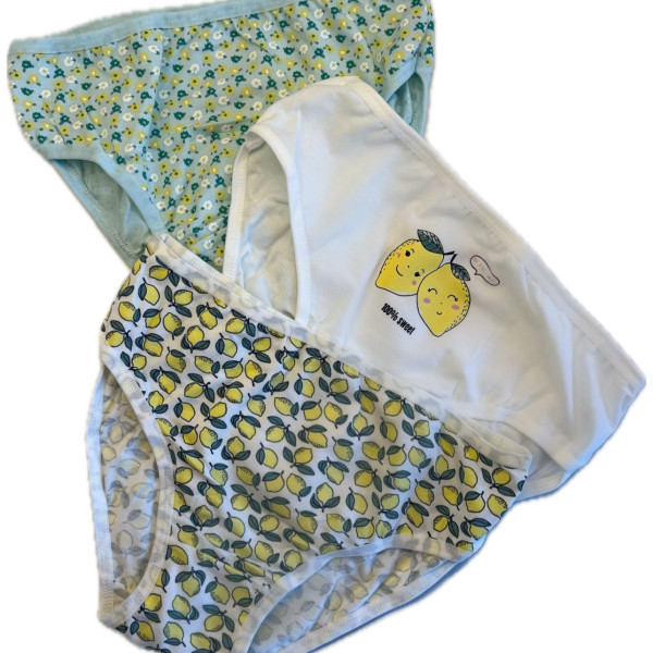 Berrak Kids Βαμβακερά Εσώρουχα για Κορίτσια - Σετ 3 Τεμαχίων 6865 Lemons