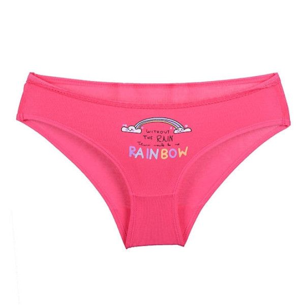 OUNO Παιδικά Βαμβακερά εσώρουχα για κορίτσια Οικονομική συσκευασία 3τεμ με σχέδια Ουράνιο Τόξο Ροζ-Λευκό-Γκρί 37927074
