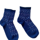 Meritex Παιδική Βαμβακερή Κάλτσα για Κορίτσια με αστεράκια και καρδούλες Μπλέ 4525 Blue 