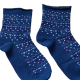 Meritex Παιδική Βαμβακερή Κάλτσα για Κορίτσια με αστεράκια και καρδούλες Μπλέ 4525 Blue 