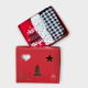 Miss Puddra Φανταστικό Χριστουγεννιάτικο Δώρο σε Κουτάκι Τριπλέτα Γυναικεία Βαμβακερά εσώρουχα Καρδούλα-Καρό-Κόκκινο 8201-1