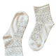 Meritex Παιδική Βαμβακερή Κάλτσα για Κορίτσια με αστεράκια και καρδούλες Λευκό 4525 White