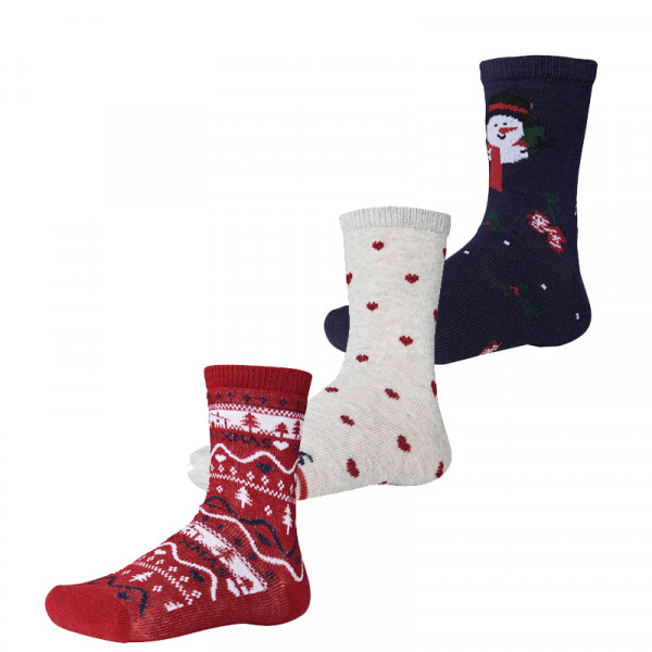 Ysabel Mora Christmas Χριστουγεννιάτικες Παιδικές Κάλτσες 3 τεμ Multicolor 32271 