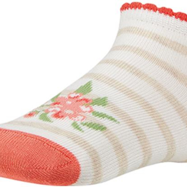Ysabel Mora Παιδική Κάλτσα με Λουλούδια 2 τεμ Κοραλί 32218