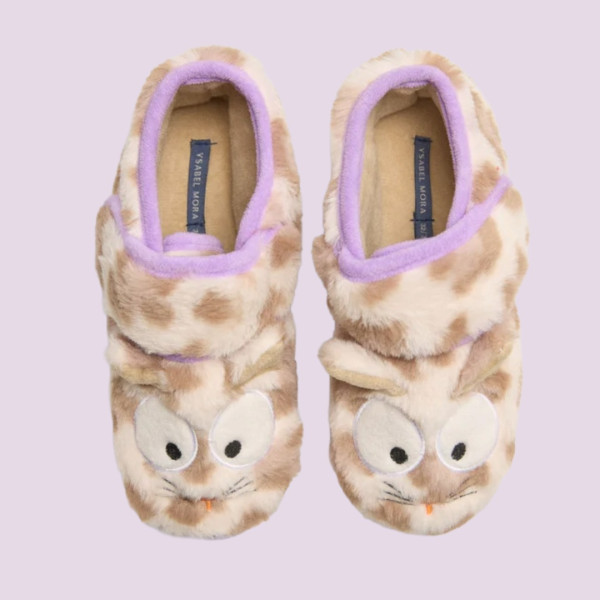 Ysabel Mora Παιδικές  Παντόφλες ποντικάκι κλειστές με σκρατς 34039 & ανατομικό πάτο