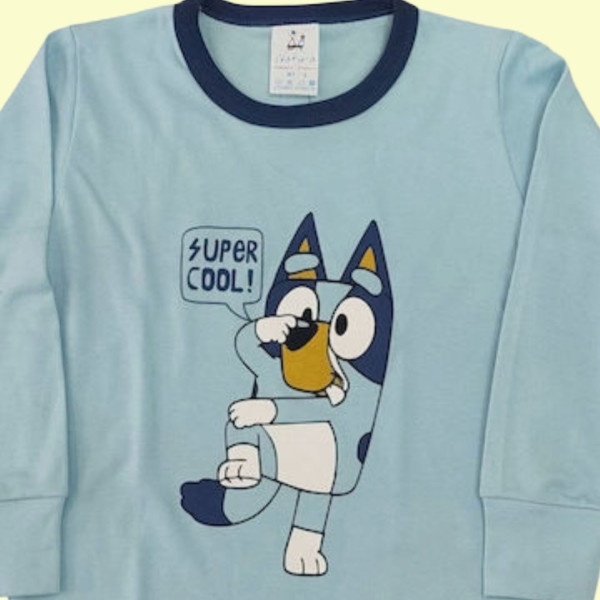 Natura Παιδική για αγόρι βαμβακερή πιτζάμα με σχέδιο  Bluey μπλε 4085