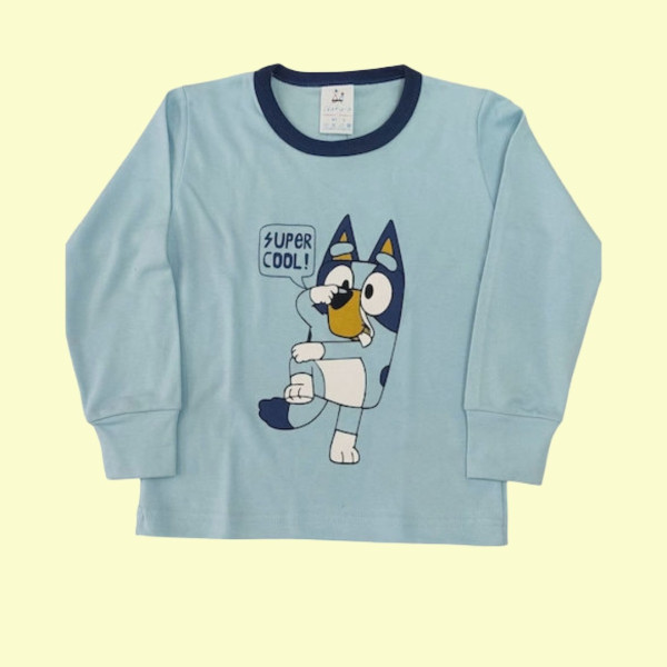 Natura Παιδική για αγόρι βαμβακερή πιτζάμα με σχέδιο  Bluey μπλε 4085