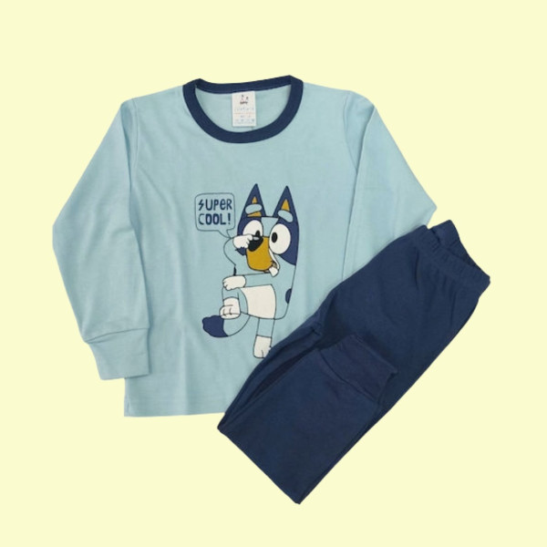 Natura Παιδική για αγόρι βαμβακερή πιτζάμα με σχέδιο  Bluey μπλε 4085