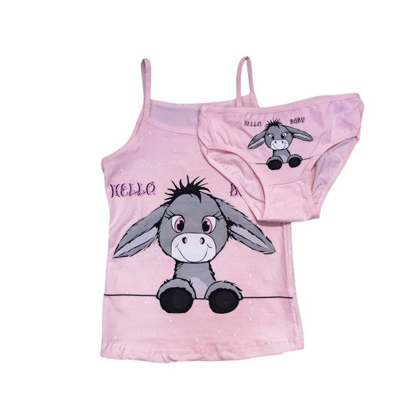 Donella Σετ Παιδικό Φανελάκι Σλιπάκι Γαϊδουράκι SETDONKEY