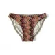 Modern Ocean Set παιδικό μαγιό πλεκτό τριγωνάκι τύπου Missoni με δώρο το παρεό τερακότα & μπορντώ CT-6332 teracotta bordeaux