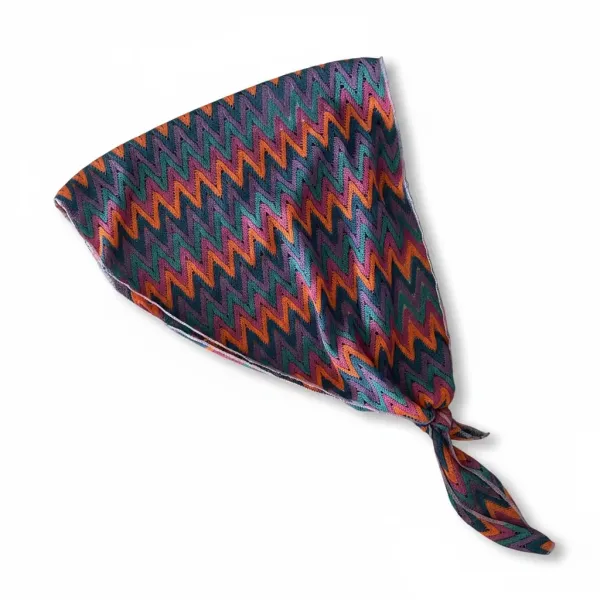 Modern Ocean Set παιδικό μαγιό πλεκτό τριγωνάκι τύπου Missoni με δώρο το παρεό Μωβ μπλέ & πορτοκαλί CT-6332 purple.orange