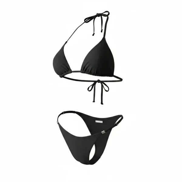 Modern Ocean Γυναικείο Set Bikini Τριγωνάκι με ρυθμιζόμενο στρινγκ σε μαύρο χρώμα 9310 Black