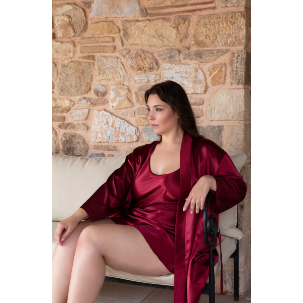 Milena by Paris Robe Ρόμπα Σατέν Ιβουαρ 005356