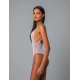  Milena by Paris Γυναικείο Λευκό Super Sexy Διχτυωτό Body String Στρίνγκ 002444