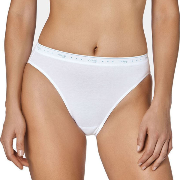 Sloggi 100 Tai Γυναικείο Βαμβακερό Γυναικείο  Εσώρουχο Σλιπ Λευκό 10198073 0003/03 White 