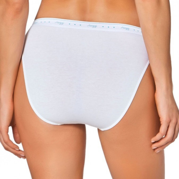 Sloggi 100 Tai Γυναικείο Βαμβακερό Γυναικείο  Εσώρουχο Σλιπ Λευκό 10198073 0003/03 White 