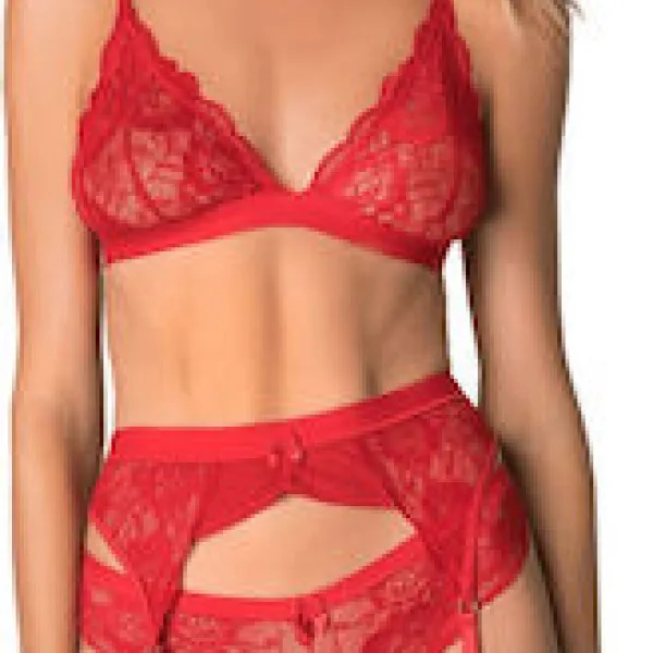 Milena by Paris Bralette Lace Σουτιέν Δαντελωτό Κόκκινο 010174