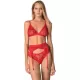 Milena by Paris Bralette Lace Σουτιέν Δαντελωτό Κόκκινο 010174