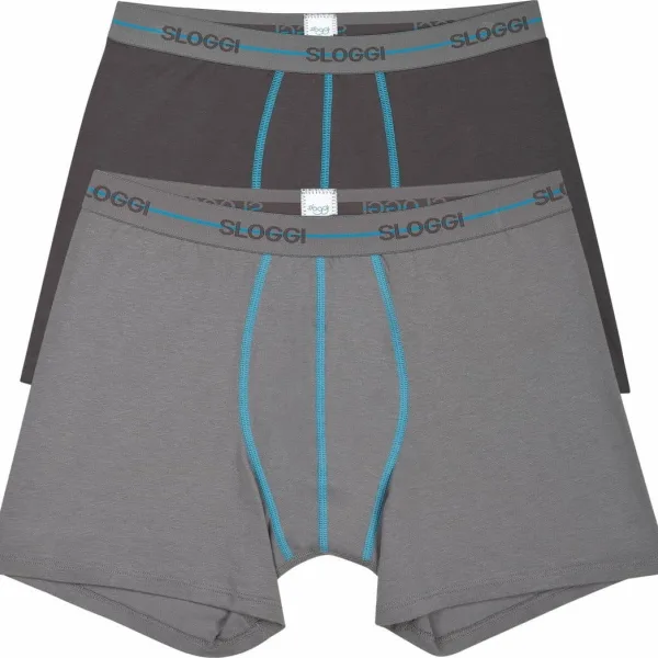 Sloggi Start Short Ανδρικό Μπόξερ 2 τεμ Γκρί 10055546-M003/T5