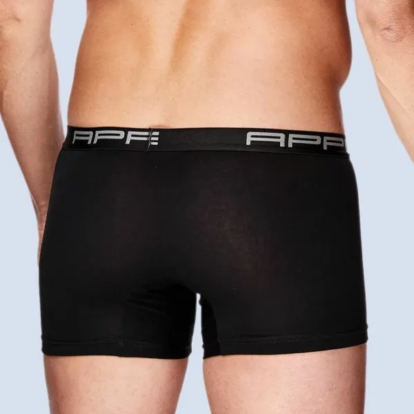 Apple Hipster Μποξεράκι Ανδρικό 2 Τεμάχια και για Μεγάλα Μεγέθη Μαύρο Χακί με μαύρο χρώμα στο λογότυπο 0112969