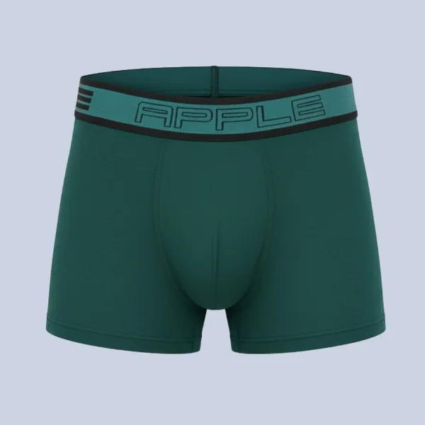 Apple Hipster Μποξεράκι Ανδρικό 2 Τεμάχια και για Μεγάλα Μεγέθη Μαύρο & Πράσινο με χρώμα στο λογότυπο πράσινο & μπλέ 0112970 Lycra