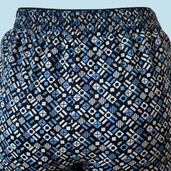 Baspinar Ανδρικό Βαμβακερό Κλασσικό Μποξεράκι  Φαρδιά γραμμή με άνετη εφαρμογή και κουμπί Μαύρο χρώμα με σχέδια 2105.1