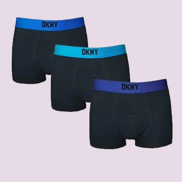DKNY Ανδρικά Μποξεράκια με φαρδύ Λάστιχο Σετ 3Τεμ U5-61929 Μαύρα με διαφορετικά μπλέ χρώματα στο λάστιχο DKNY Ανδρικά Μποξεράκια με φαρδύ Λάστιχο Σετ 3Τεμ U5-61929 Μαύρα με διαφορετικά μπλέ χρώματα στο λάστιχο