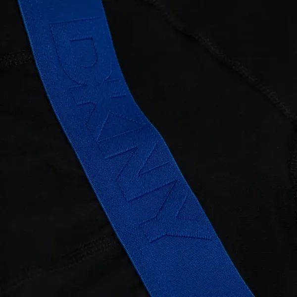 DKNY Ανδρικά Μποξεράκια με φαρδύ Λάστιχο Σετ 3Τεμ U5-61906 Μαύρα με διαφορετικά μπλέ χρώματα στο λάστιχο