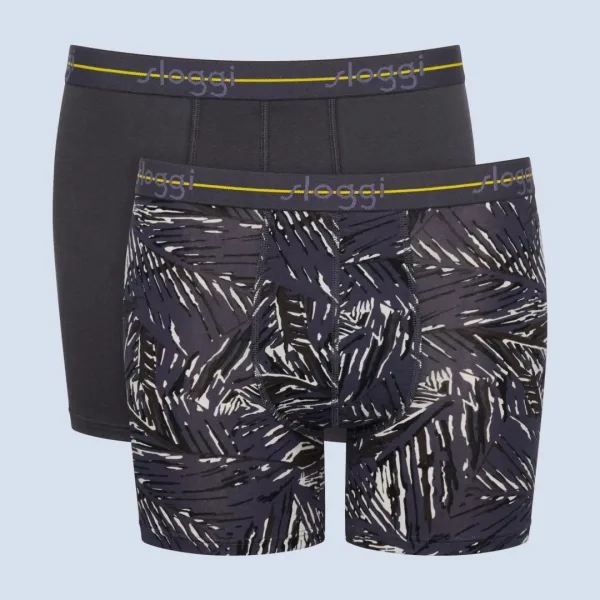 Sloggi Start Short Ανδρικό μακρύ Μπόξερ οικονομικό σετ  2 τεμ Γκρι 10206948 M032/B7