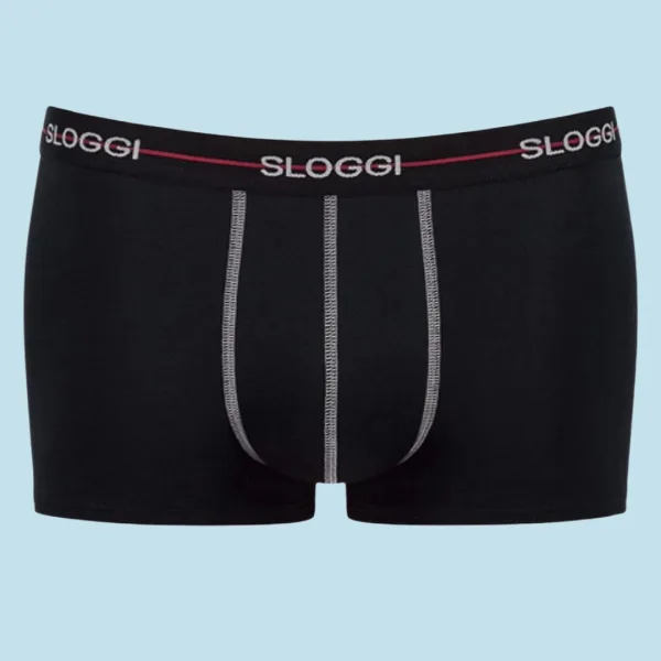 Sloggi Start Hipster Ανδρικά Μπόξερ 2 τεμ μαύρο & μαύρο ρίγα  10206968-Μ006