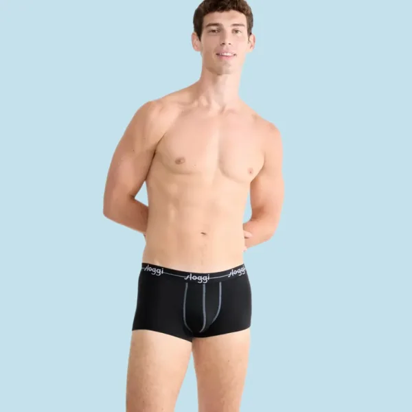 Sloggi Start Hipster Ανδρικά Μπόξερ 2 τεμ μαύρο & μαύρο ρίγα  10206968-Μ006
