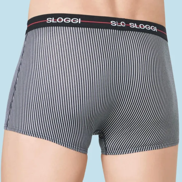 Sloggi Start Hipster Ανδρικά Μπόξερ 2 τεμ μαύρο & μαύρο ρίγα  10206968-Μ006