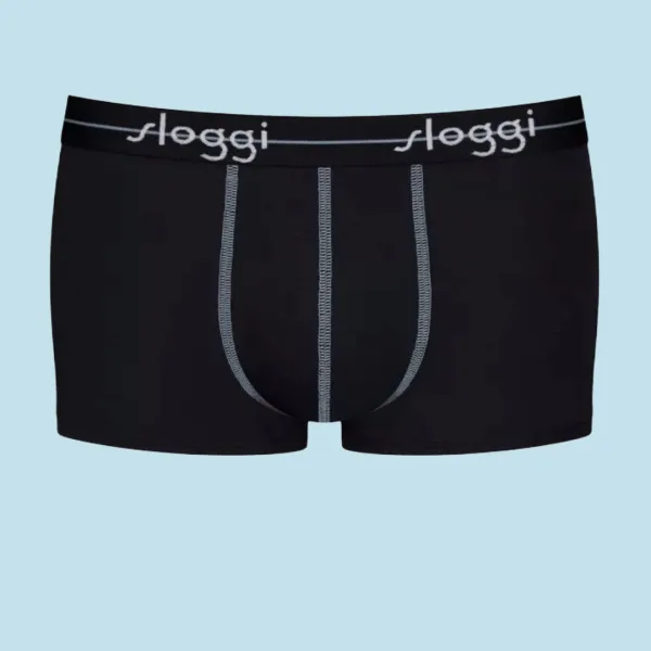 Sloggi Start Hipster Ανδρικά Μπόξερ 2 τεμ μαύρο & μαύρο ρίγα  10206968-Μ006