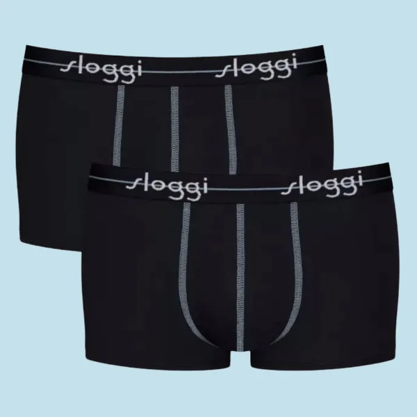 Sloggi Start Hipster Ανδρικά Μπόξερ 2 τεμ μαύρο & μαύρο ρίγα  10206968-Μ006
