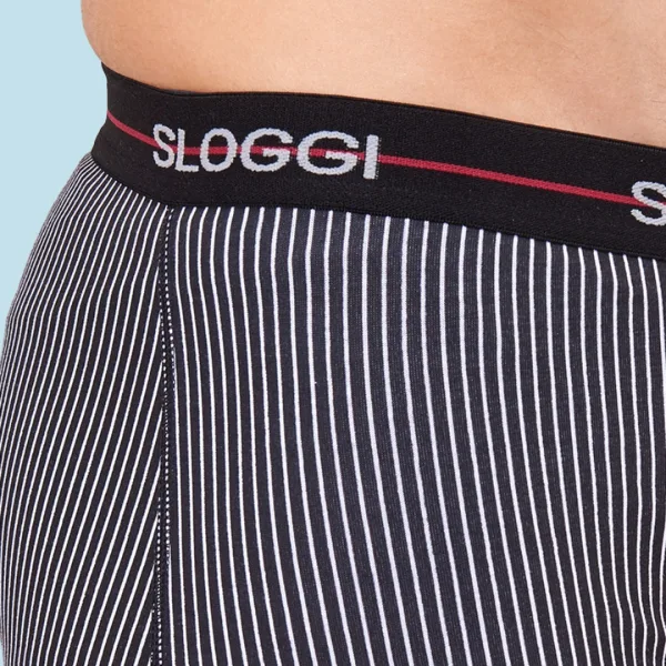 Sloggi Start Hipster Ανδρικά Μπόξερ 2 τεμ μαύρο & μαύρο ρίγα  10206968-Μ006