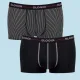 Sloggi Start Hipster Ανδρικά Μπόξερ 2 τεμ μαύρο & μαύρο ρίγα  10206968-Μ006