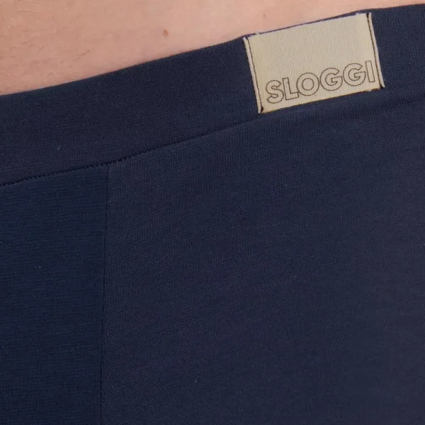 Sloggi Μποξεράκι Ανδρικό Σετ 2 Τεμαχίων Μπλε Μονόχρωμα Οργανικό Βαμβάκι 10214626-M008