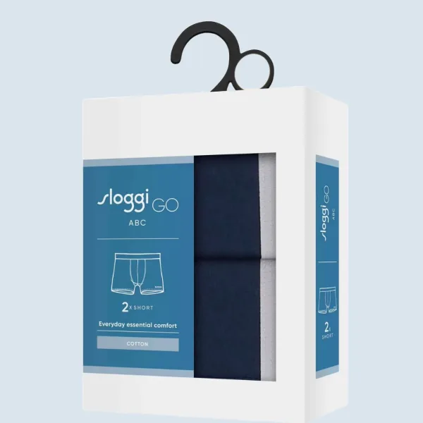 Sloggi Μακρύα βαμβακερά Μποξεράκια Ανδρικά 2 Τεμάχια Οικονομική συσκευασία Μπλέ 10217769-00RA Go ABC Short Sloggi Μακρύα βαμβακερά Μποξεράκια Ανδρικά 2 Τεμάχια Οικονομική συσκευασία Μπλέ 10217769-00RA Go ABC Short