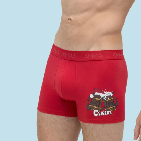 Ysabel Mora Χριστουγεννιάτικο Δώρο για τον άνδρα boxer κόκκινο Cheer's Beers 20435 Red
